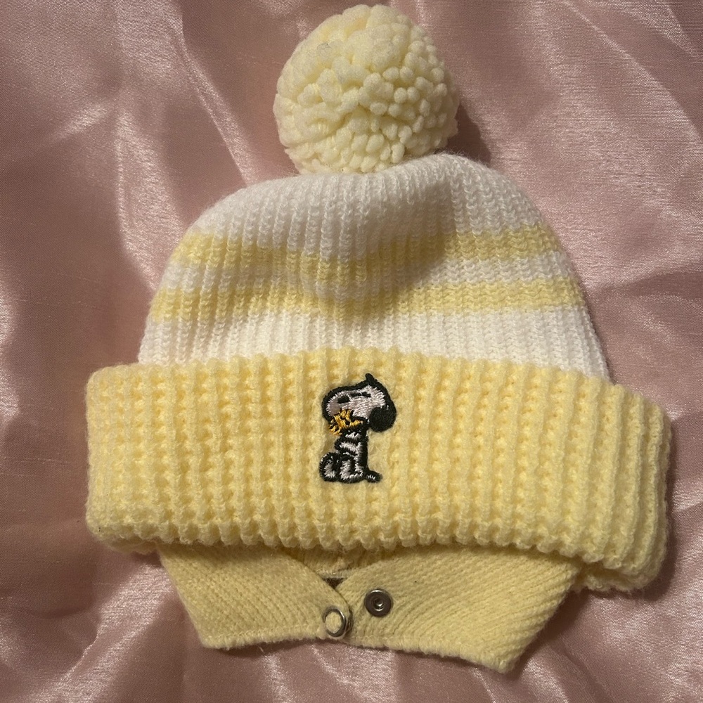Vintage Peanuts Snoopy baby beanie knit hat